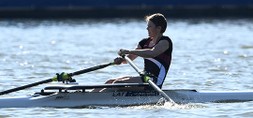 Athlete rowing WinTech Racing boat